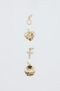 Faith Custom Charm Necklace in Gold