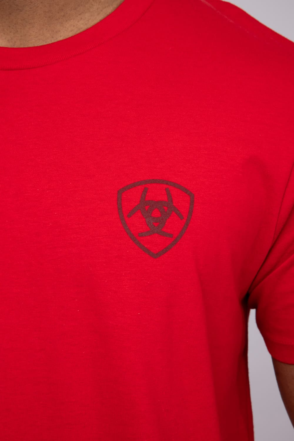 Ariat Etched Buffalo LOTF Flag T-Shirt for Men in Red