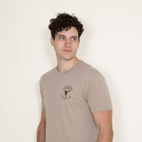Ariat Bison Skull T-Shirt for Men in Oatmeal