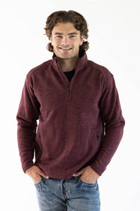 Ariat Caldwell 1/4 Zip Sweater for Men in Red Mahogany | 10079456-RED MAHOGANY