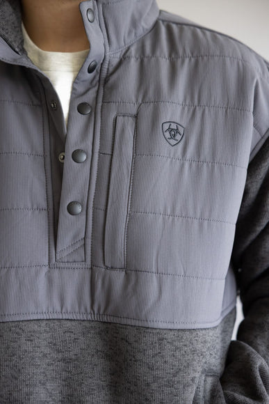 Ariat Caldwell Quarter Snap Pullover for Men in Grey