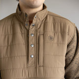 Ariat Caldwell Quarter Snap Pullover for Men in Khaki