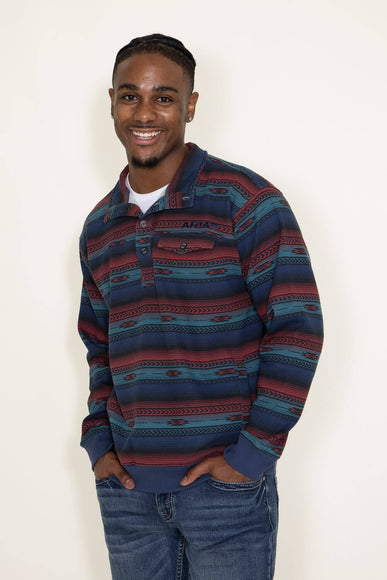 Ariat Cotton Rich Mock Neck Sweatshirt for Men in Blue