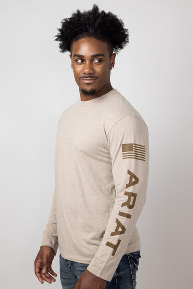 Ariat Elevated V2 Long Sleeve T-Shirt for Men in Brown