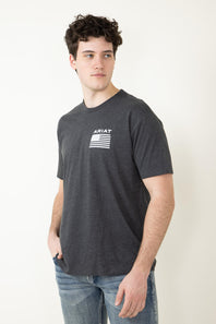 Ariat Freedom T-Shirt for Men in Charcoal Grey
