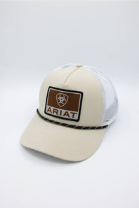 Ariat Logo Patch Cap for Men in Cream
