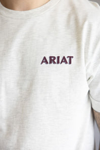 Ariat Straight Shooter T-Shirt for Men in Oatmeal