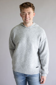 Avery Hooded Sweater for Men in Heather Gray