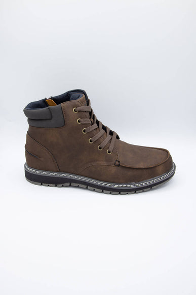 B52 by Bullboxer Pad Collar Logger Boots for Men in Dark Brown