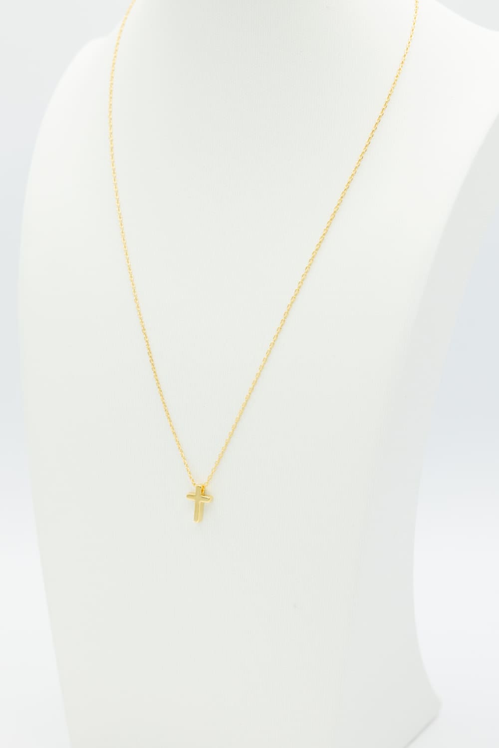 Dainty Cross Necklace in Gold