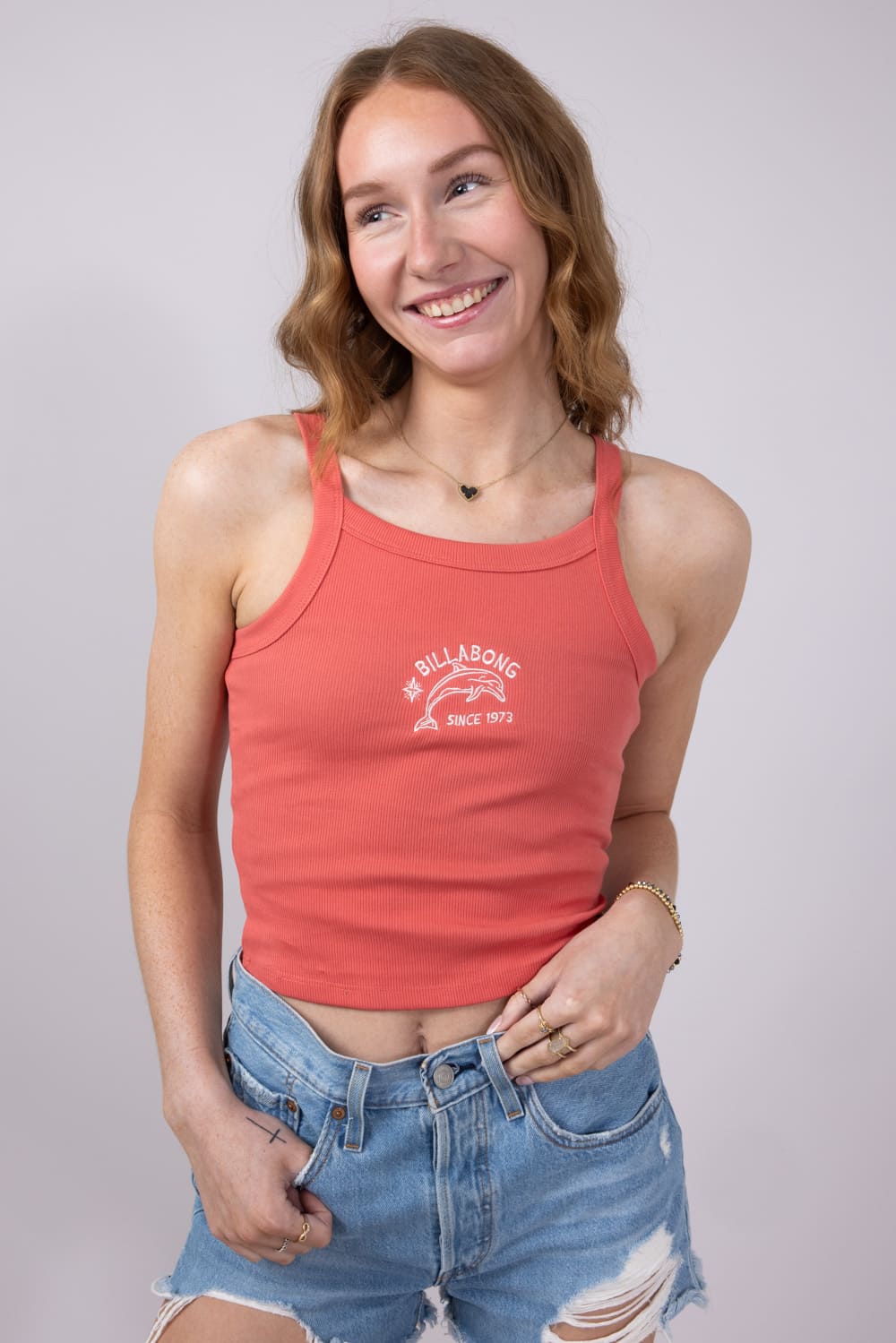 Billabong Day Trip Forever Knit Tank Top for Women in Hibiscus