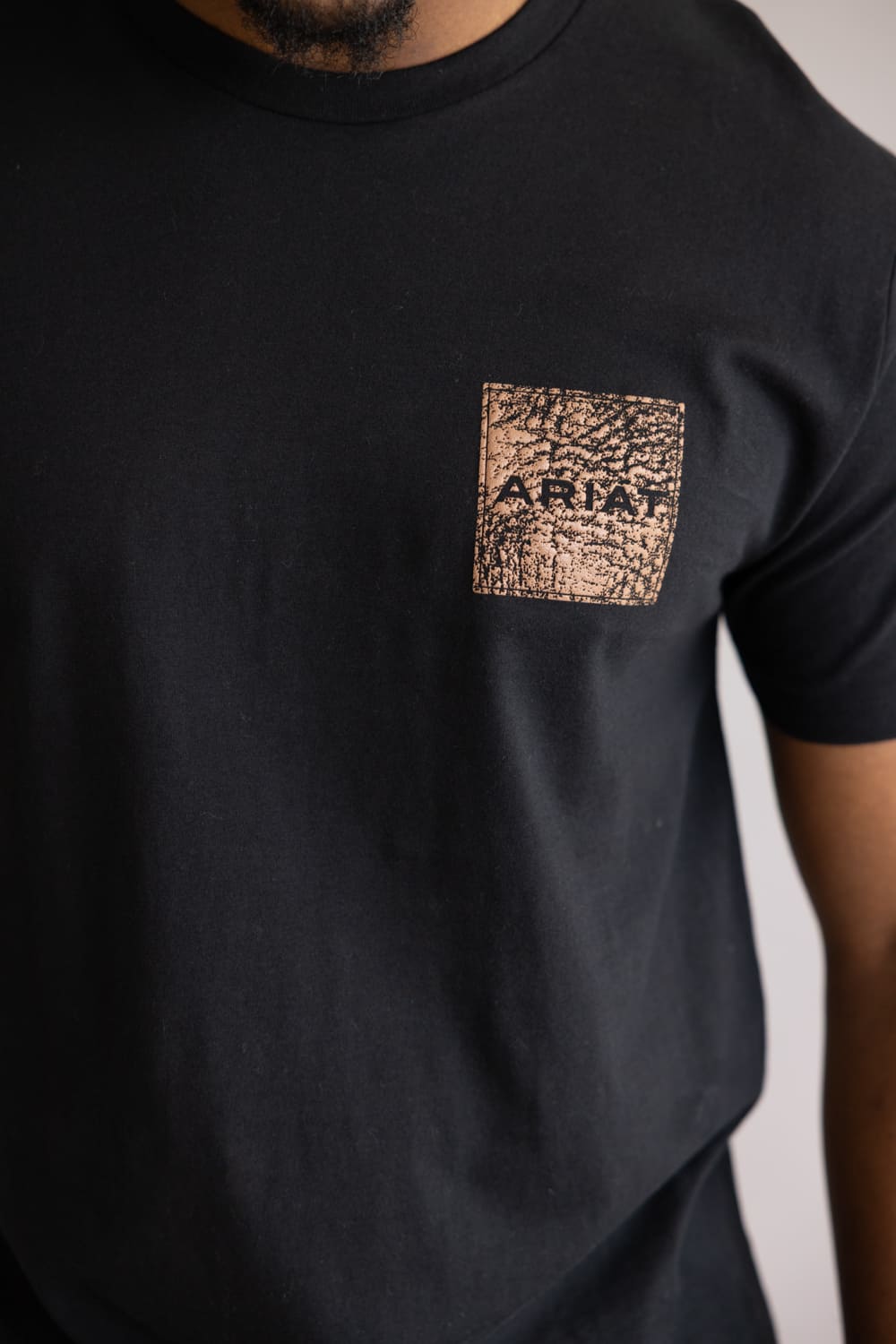 Ariat Boot Leather Patch T-Shirt for Men in Black