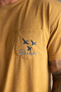 Burlebo Duck and Dog T-Shirt for Men in Light Brown 