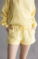 Basic Fleece Shorts for Women in Light Yellow