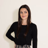 Basic Long Sleeve Top for Women in Black