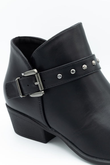 Berness Kashvi Buckle Booties for Women in Black
