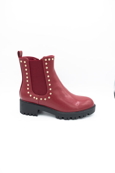 Berness Kira Booties for Women in Burgandy Red