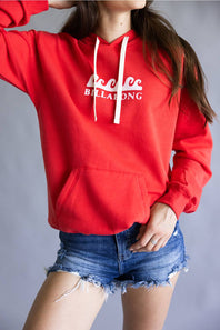 Billabong Surfing in Town Hoodie for Women in Fiesta Red
