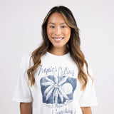 Billabong This Sun Time Oversized Graphic T-Shirt for Women in Salt Crystal