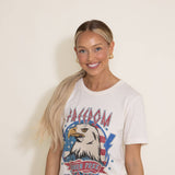 Freedom Tour Eagle Graphic T-Shirt for Women in Ivory