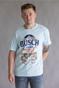Busch Light Apple Orchard T-Shirt for Men in Chambray