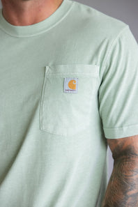 Carhartt Garment Dye Pocket T-Shirt for Men in Light Green