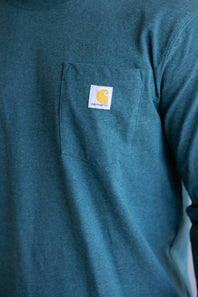 Carhartt Heavyweight Pocket C Graphic T-Shirt for Men in Greenstone