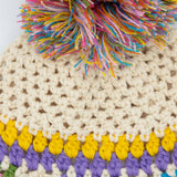 C.C. Crochet Pom Beanie for Women in Multi 