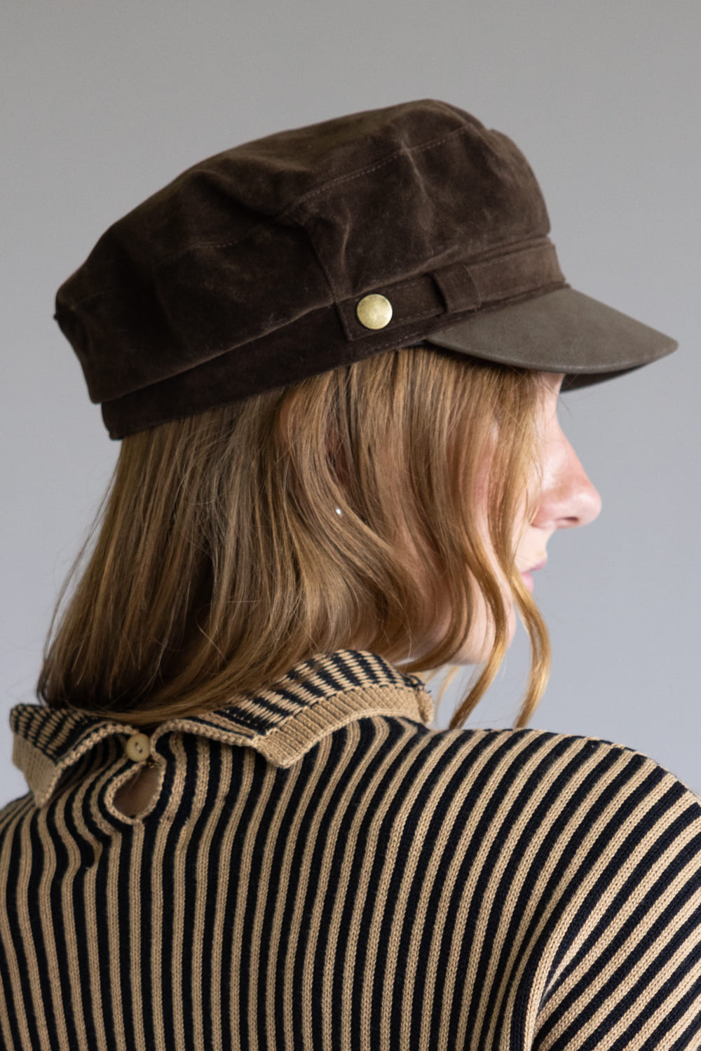 C.C. Newsboy Cap for Women in Brown