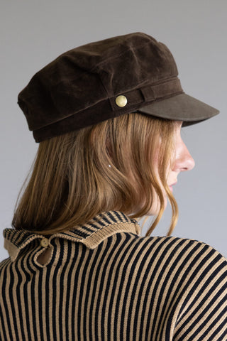 C.C. Newsboy Cap for Women in Brown