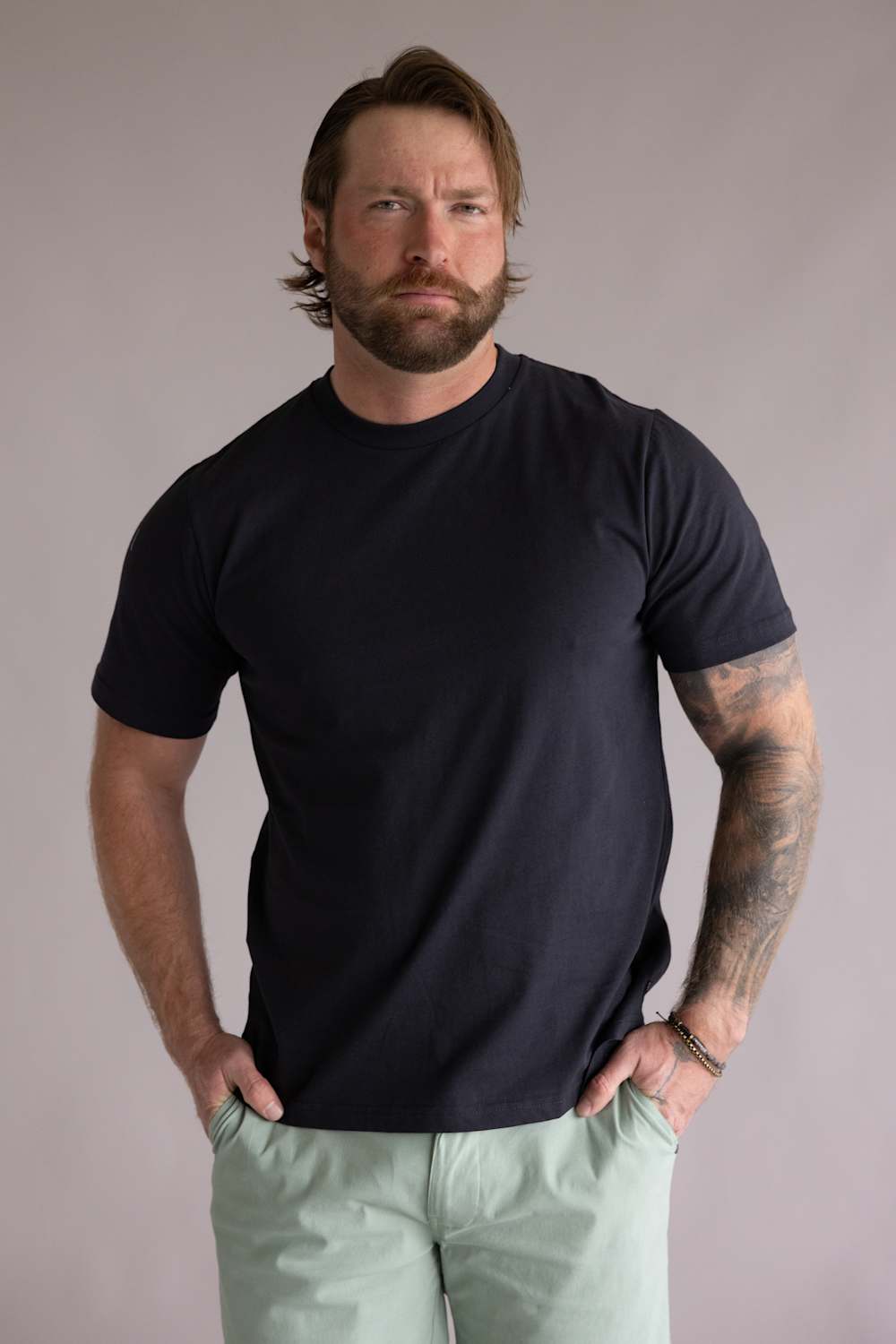 Industrie Classic Crew T-Shirt for Men in Midnight