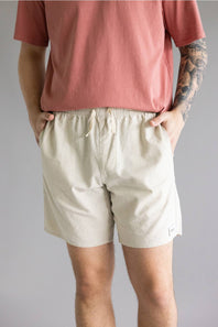  Rhythm Classic Linen Jam Shorts for Men in Sand
