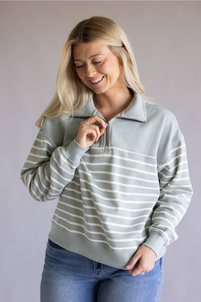 C&C California Waverly Fleece Quarter Zip Sweatshirt for Women in