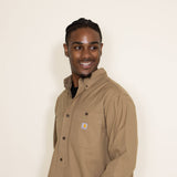 Carhartt Canvas Button Down Shirt for Men in Brown