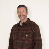 Carhartt Heavyweight Plaid Flannel for Men in Chestnut Brown