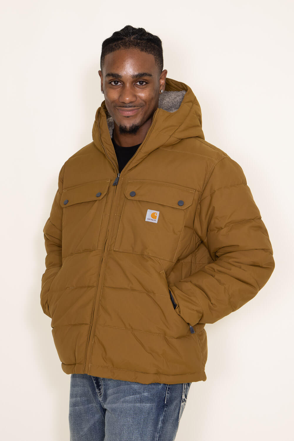 Carhartt Insulated Hood Coat for Men in Brown | 105474-B33 – Glik's