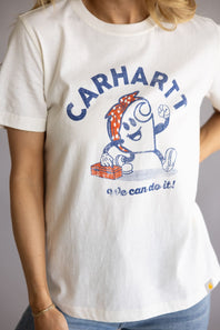 Carhartt Irvine Relaxed Heritage Heart T-Shirt for Women in Eggshell