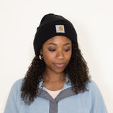 Carhartt Ribbed Knit Beanie for Women in Black