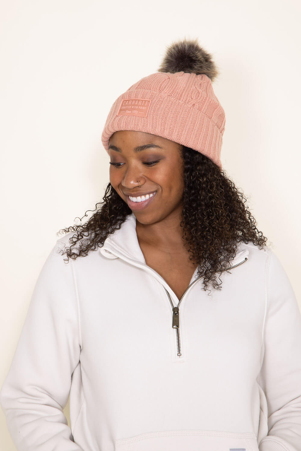 Ribbed Knit Pom Beanie