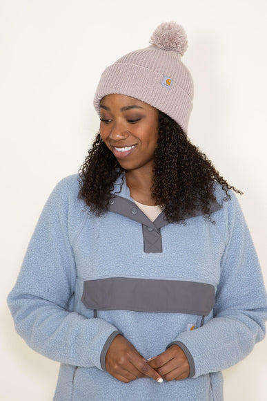 Carhartt Knit Pom-Pom Beanie in Purple