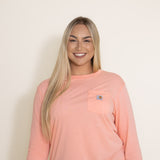 Carhartt Lightweight Pocket Long Sleeve T-Shirt for Women in Sun Bloom