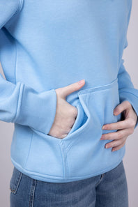 Carhartt Logo Sleeve Midweight Hoodie for Women in Sky Blue