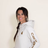 Carhartt Logo Sleeve Midweight Hoodie for Women in White