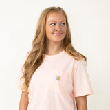 Carhartt Loose Fit Lightweight Short Sleeve Patch T-Shirt for Women in Pink