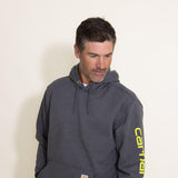 Carhartt Logo Sleeve Graphic Hoodie for Men in Grey