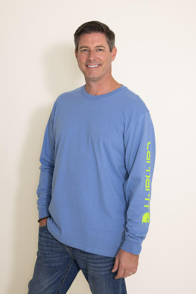 Carhartt Loose Heavyweight Long Sleeve T-Shirt for Men in Skystone Blue