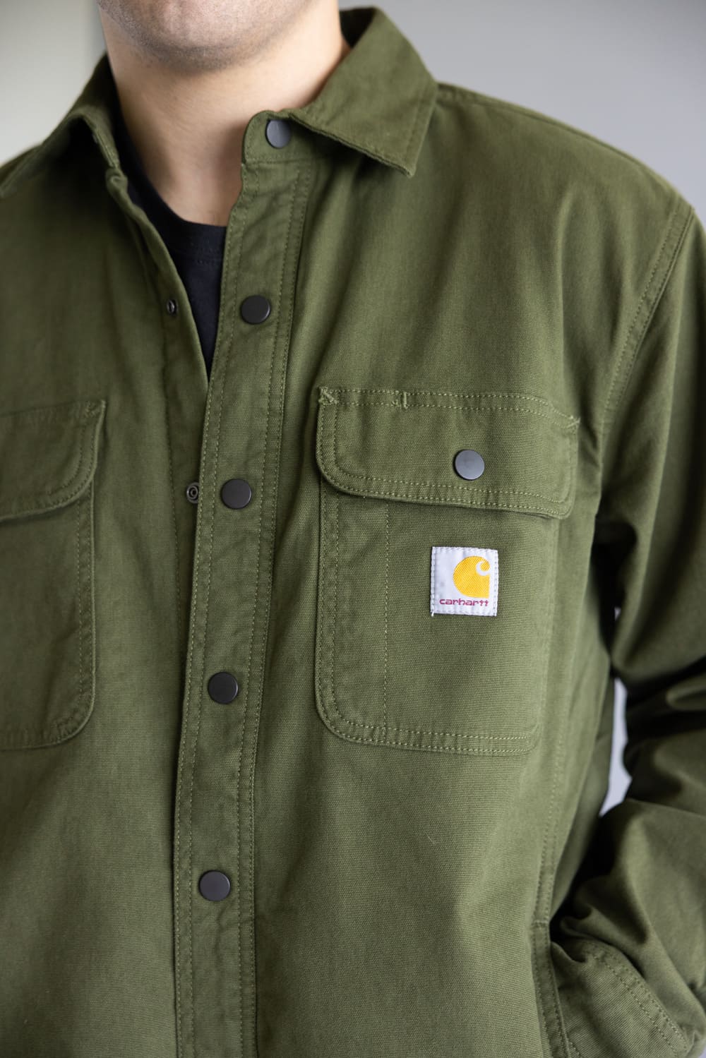 Carhartt Relaxed Canvas Shirt Jacket for Men in Green 105419-G72