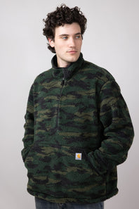 Carhartt Relaxed Fit Fleece Pullover for Men in Camo 