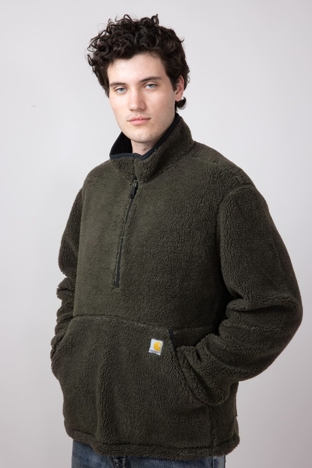 Carhartt Loose Fit Fleece Pullover for Men in Tarmac 106443 217 TARM Glik s