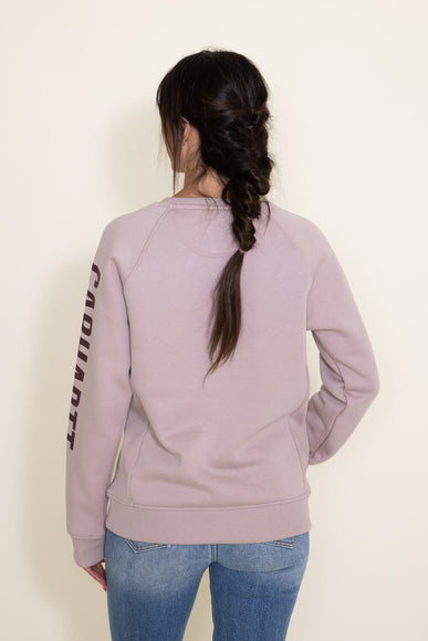 Carhartt Midweight Block Logo Crewneck for Women in Light Purple